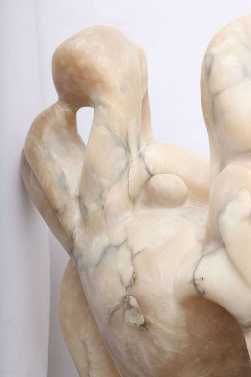 Marble  W. P. Katz Sculpture carve marble Mid Century Modern 1970's For Sale