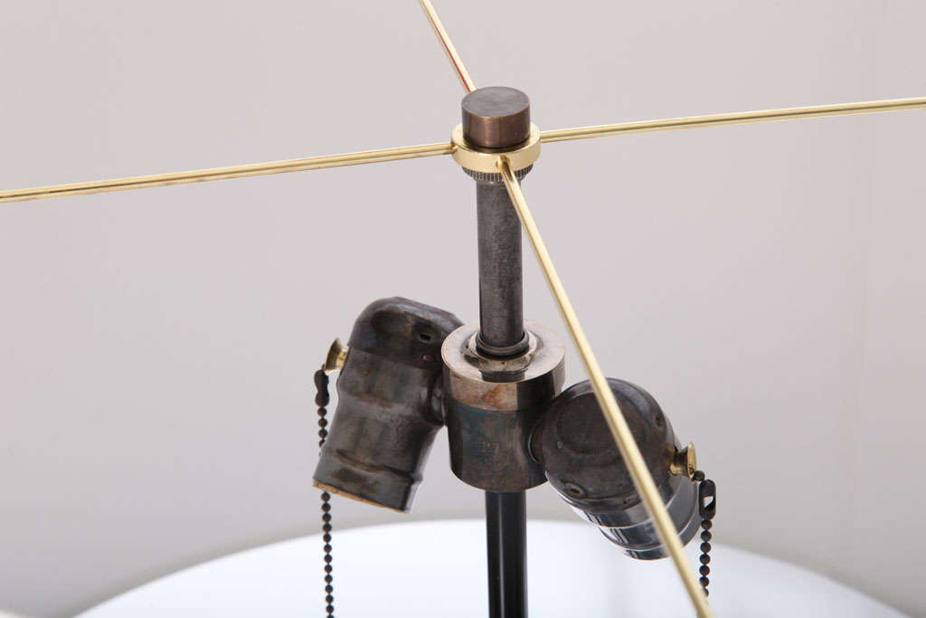A 1960's Brutalist Iron Lamp signed Fantoni 5