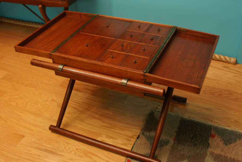 Danish Unique Teak Display Cabinet on folding frame by Mogens Lassen