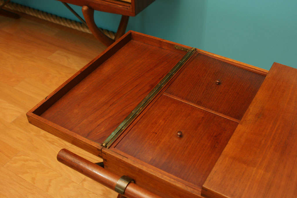 Unique Teak Display Cabinet on folding frame by Mogens Lassen 4