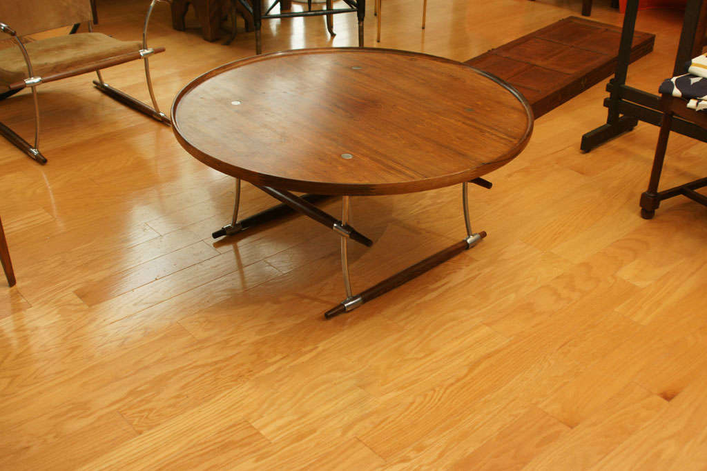 Quistgaard Rosewood and Chromed-Metal Circular Table