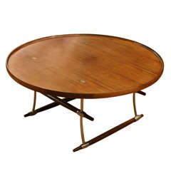Quistgaard Rosewood and Chromed-Metal Circular Table