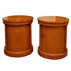 Pair Fruitwood End Stands