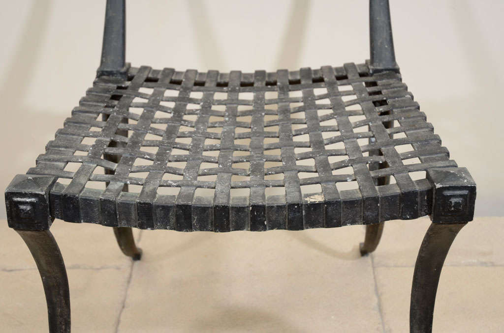 Mid-20th Century A Faux Bronze Klismos Chair