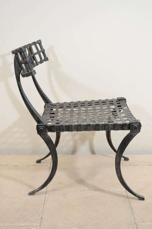 A Faux Bronze Klismos Chair 1