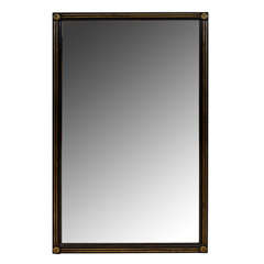 A 19th Century English Ebonized and Brass Inlaid Mirror