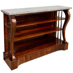 A William IV Low Bookcase With Marble Top