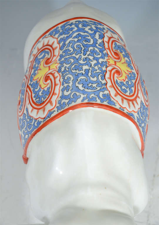 Japanese White Porcelain Elephant; Meiji Period For Sale 4