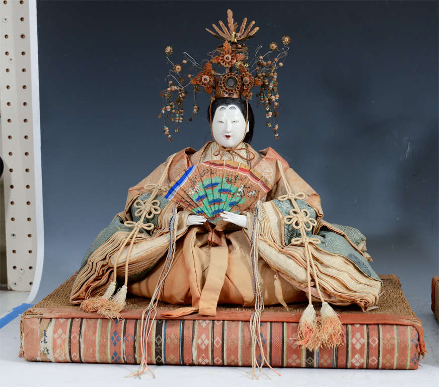 Antique Japanese Emperor and Empress Figures; Edo Period at 1stDibs