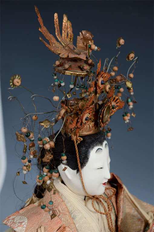 Antique Japanese Emperor and Empress Figures; Edo Period at 1stDibs