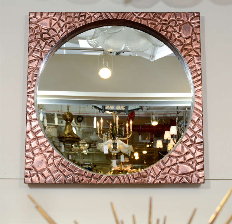 copper mirror frame