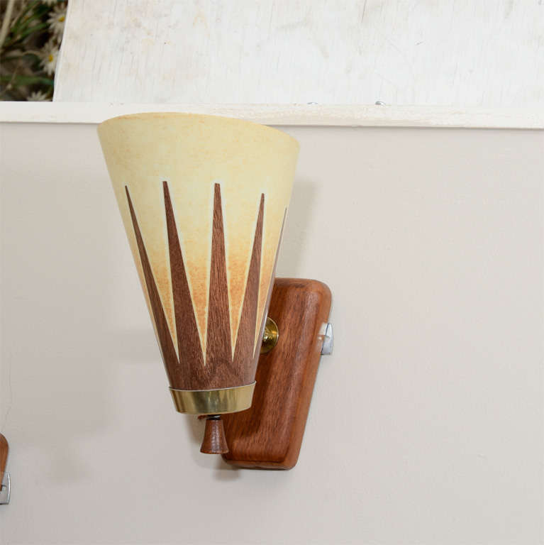 A Pair of Mid Century Articulated Modern Sconces 1