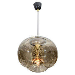Peill 
Putzler Mid Century Molded Glass Light Fixture