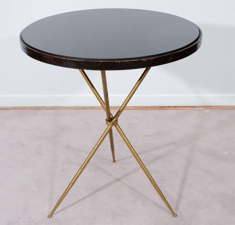 Mid Century Italian Tripod Occasional Table