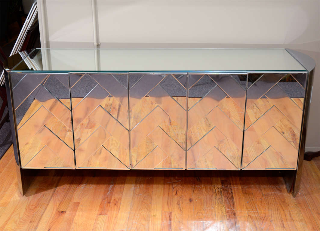 Deco Style Mirrored Credenza by Ello Furniture Co. at 1stDibs ello