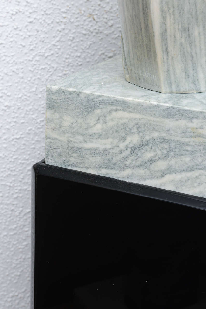 Modernist Marble Sculpture on a Lucite Pedestal For Sale 1