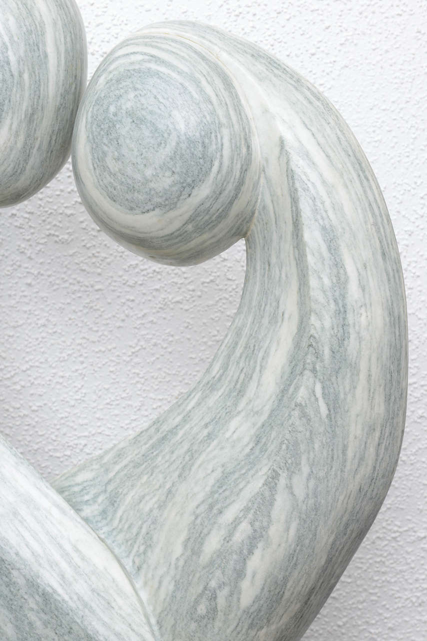 Modernist Marble Sculpture on a Lucite Pedestal For Sale 5