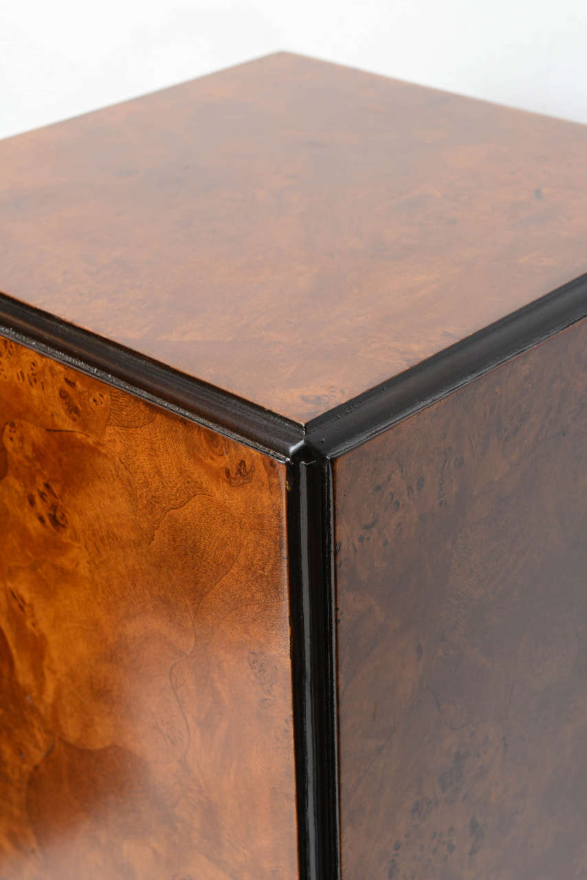 American Drexel Heritage Pedestal in Burlwood with Black Edging