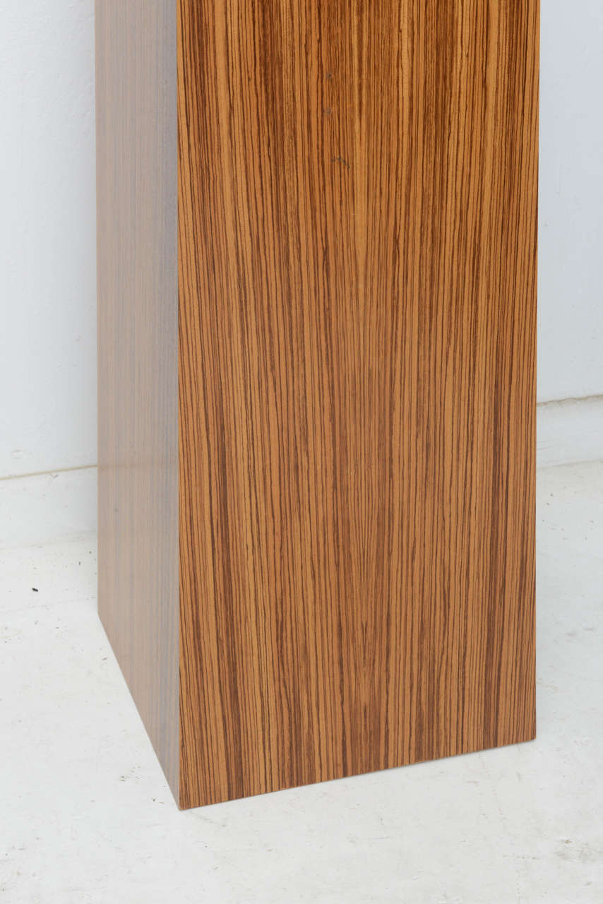 Obelisk Form, Art Deco Style Pedestal in Zebrano Wood 2