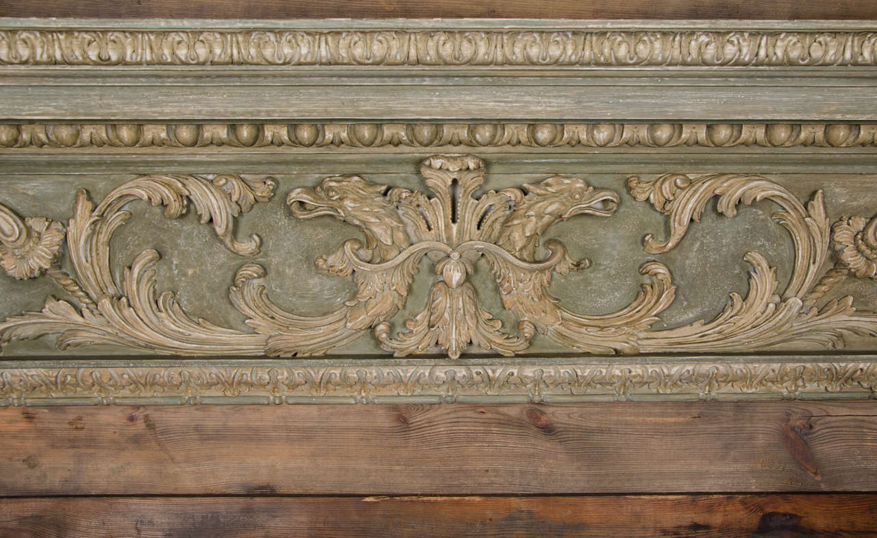 British Georgian Style Carved Wooden Fire Surround