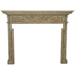 Vintage Georgian Style Carved Wooden Fire Surround