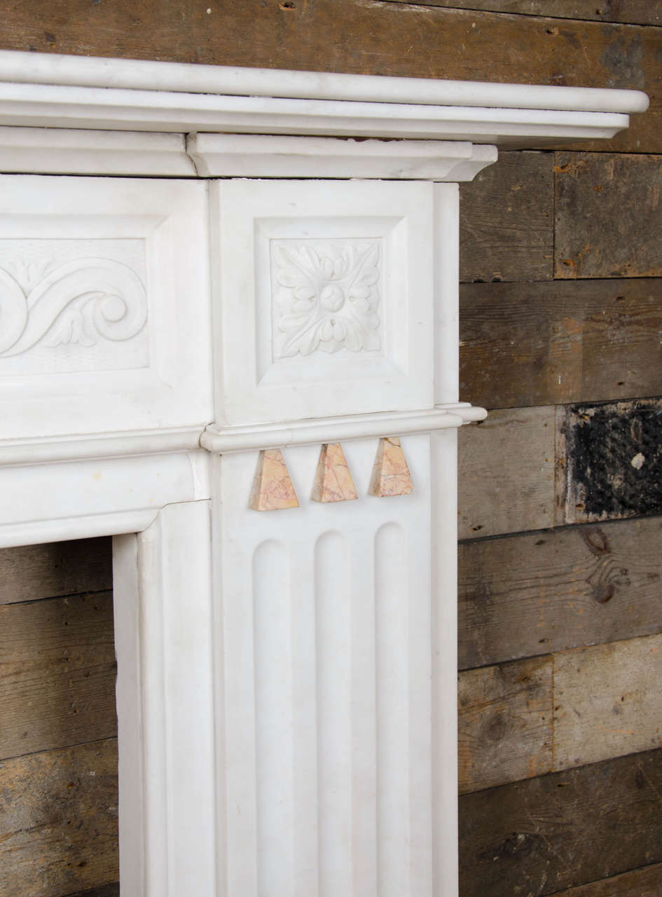 Superb Antique Victorian Statuary Marble Fireplace Surround For Sale 3