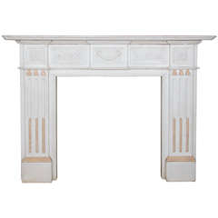 Superb Antique Victorian Statuary Marble Fireplace Surround
