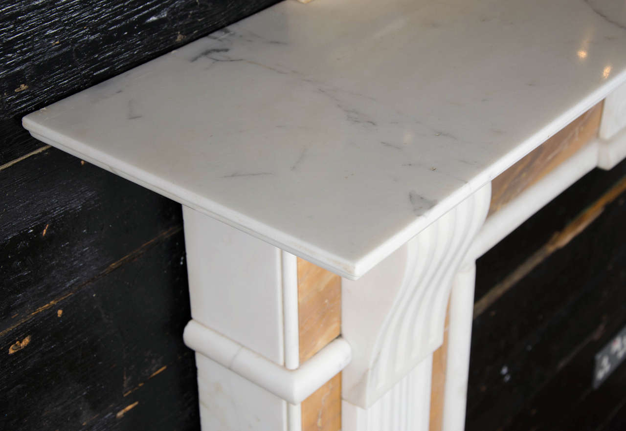Georgian Style Statuary and Sienna Marble Fire Surround For Sale 2