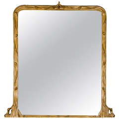 Large Antique Gold Gilt Overmantel Mirror