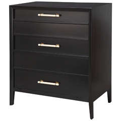 Black Lacquer Tall Chest by Widdicomb
