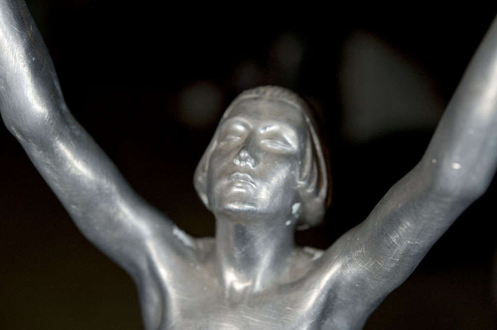 Zinc Art Deco Figure Of A Dancer For Sale