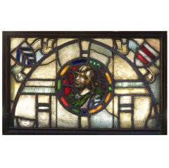 Antique Leaded Stained Glass Window