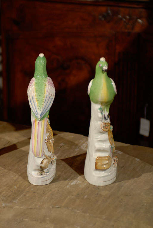 Pair of Large Staffordshire Birds 2