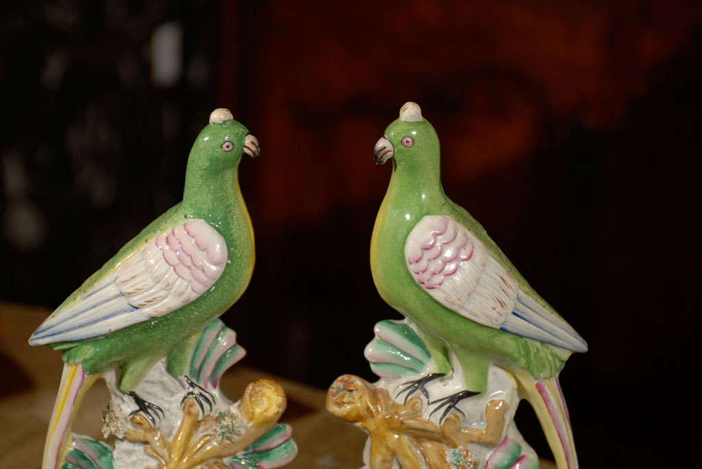 Pair of Large Staffordshire Birds 3