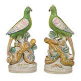 Pair of Large Staffordshire Birds
