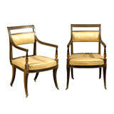 Pair of 19th Century Regency Style Chairs With Greek Key Detail