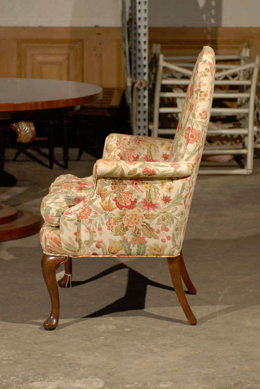 20th Century PAIR OF UPHOLSTERED HOST & HOSTESS CHAIRS