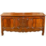 Louis XV Provincial Desk with Floral Carving