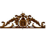 Rococo Gilt Wood Architectural Over Door