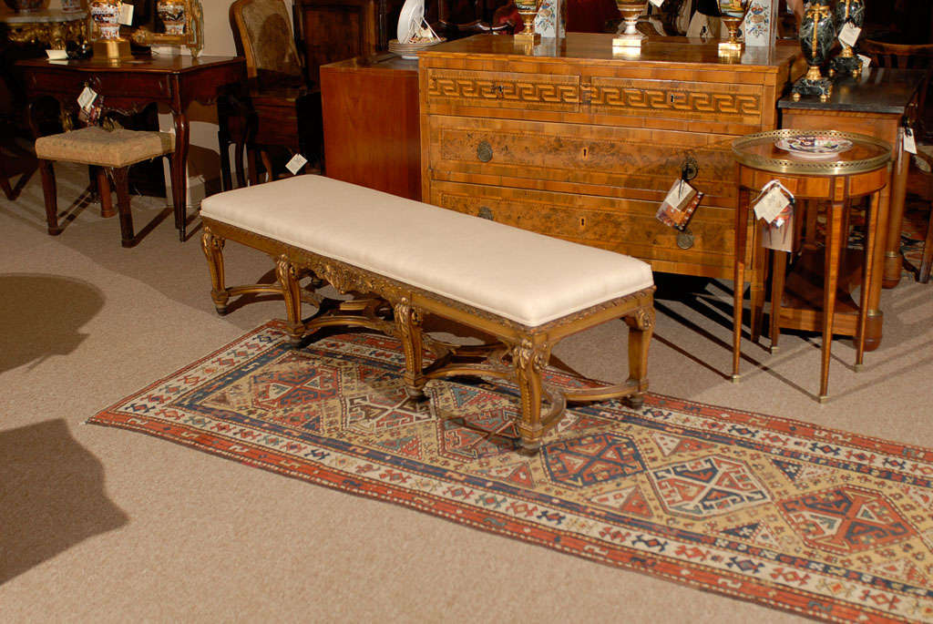 Long 19th century Italian Giltwood Bench ca. 1880