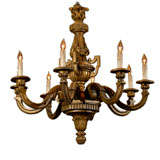 Louis XVI Style Gilt-Wood Chandelier , France