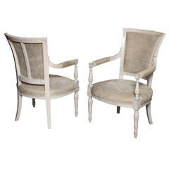 Pair of French Leather Chairs