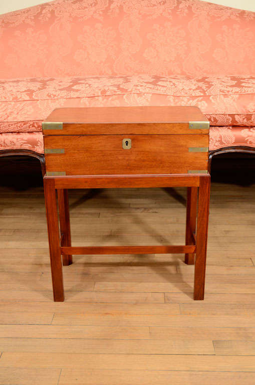 Light mahogany brass banded lap desk