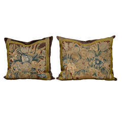 Pair of Dutch 18th Century tapestry cushions
