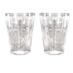 Antique A pair of American glass flips