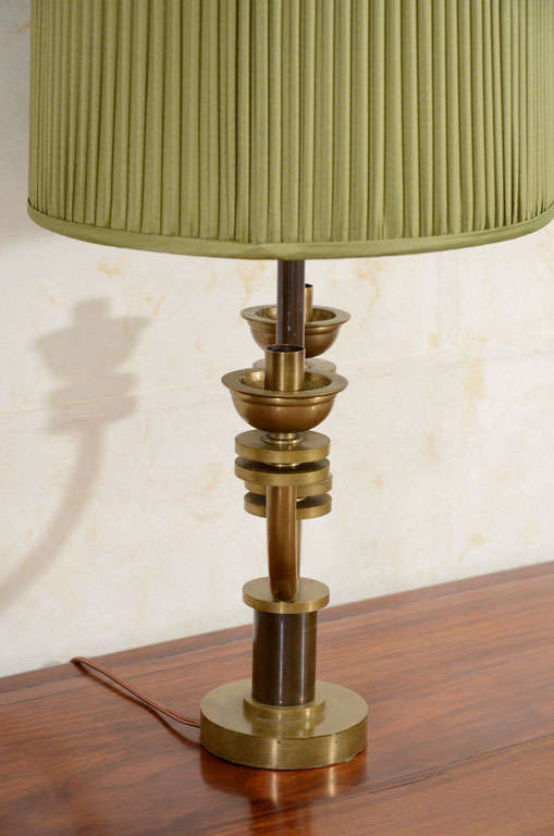 Art Deco Machine Age Two Light Candelabra, now a Lamp 4