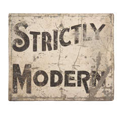 'Strictly Modern' Painted Sign