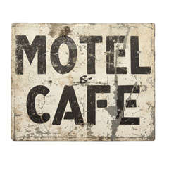 Motel Cafe Painted Sign