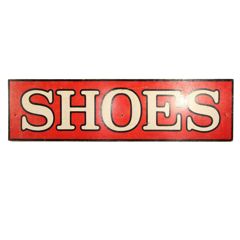 Big Bold Shoe Store Sign at 1stdibs