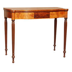 New England Federal Period Inlaid Mahogany Card Table